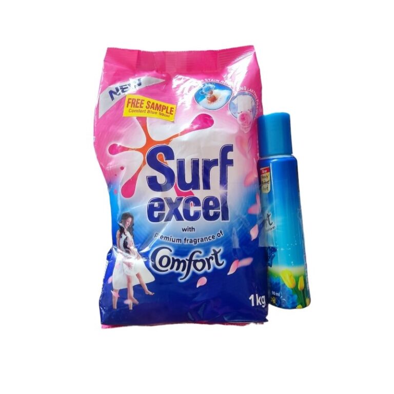 Surf Excel 1kg with FREE Comfort Blue 90ml