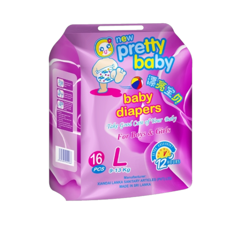 Pretty Baby Diapers – Large 16pcs