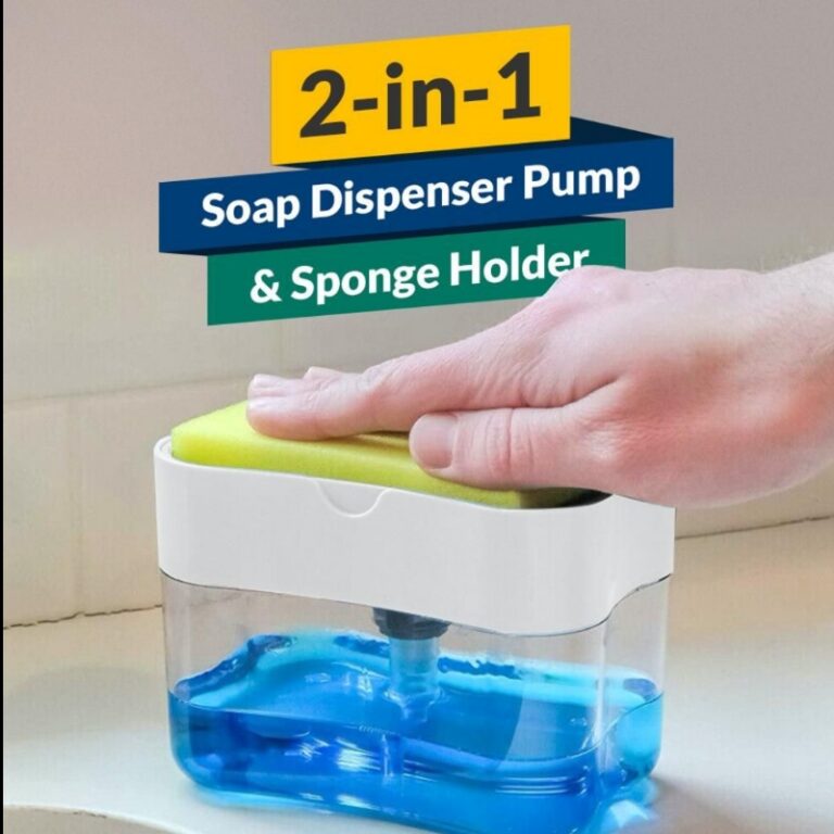Dish Wash Portable Dispenser With FREE Sponge